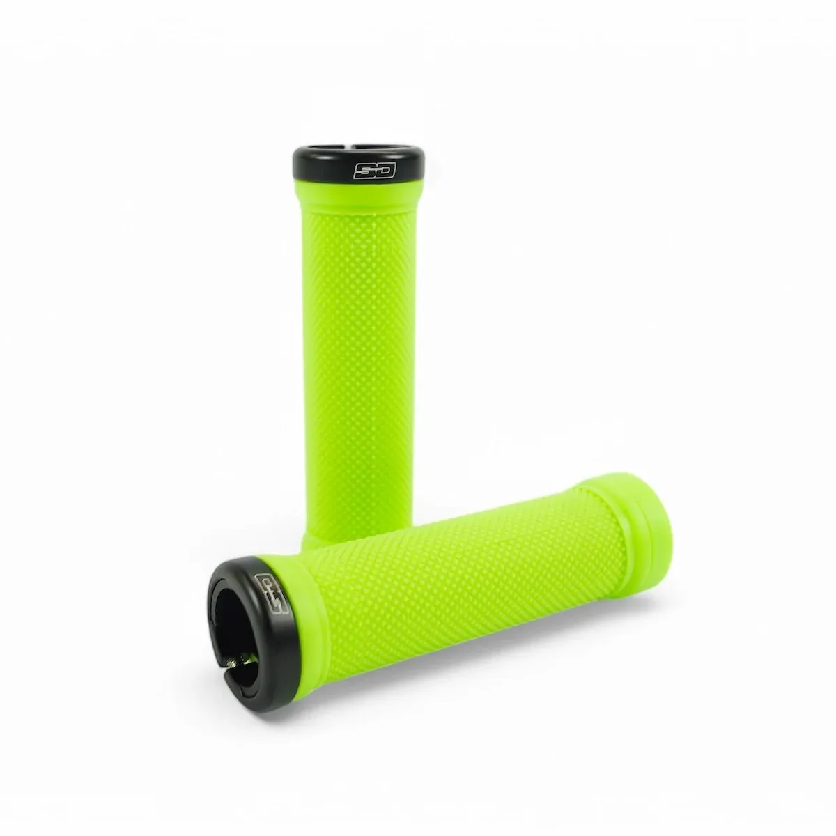 SD Bmx/Mtb Lock On Grip V2 Neon Green/Black Clamps
