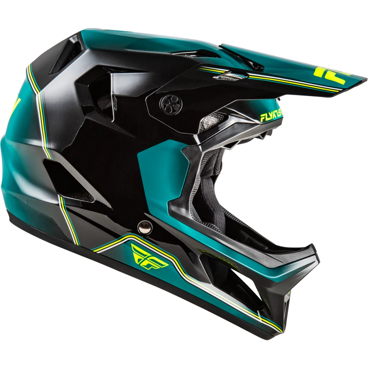 Fly Rayce Repeat Helmet Black/Teal/Hi-Vis