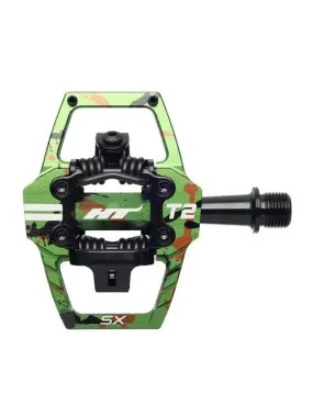 HT T2 SX Bmx Pedal Green Camo