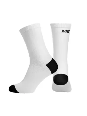 Meybo Ribbed Crew Sock Logo White