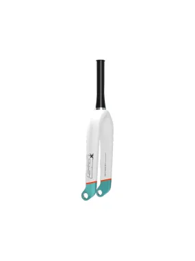 SD Carbon Fork V2 Expert, 10 mm Matte White/Orange/Teal