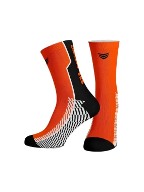 Meybo Ribbed Crew Sock Inferno Orange