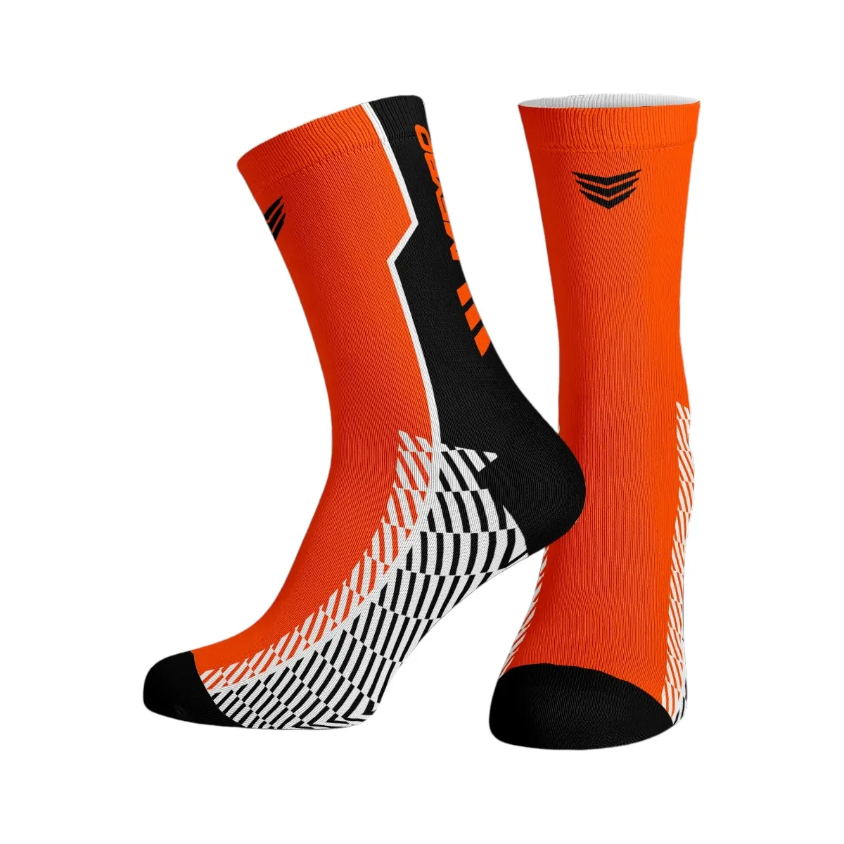 Meybo Ribbed Crew Sock Inferno Orange