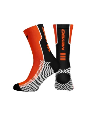 Meybo Ribbed Crew Sock Inferno Orange