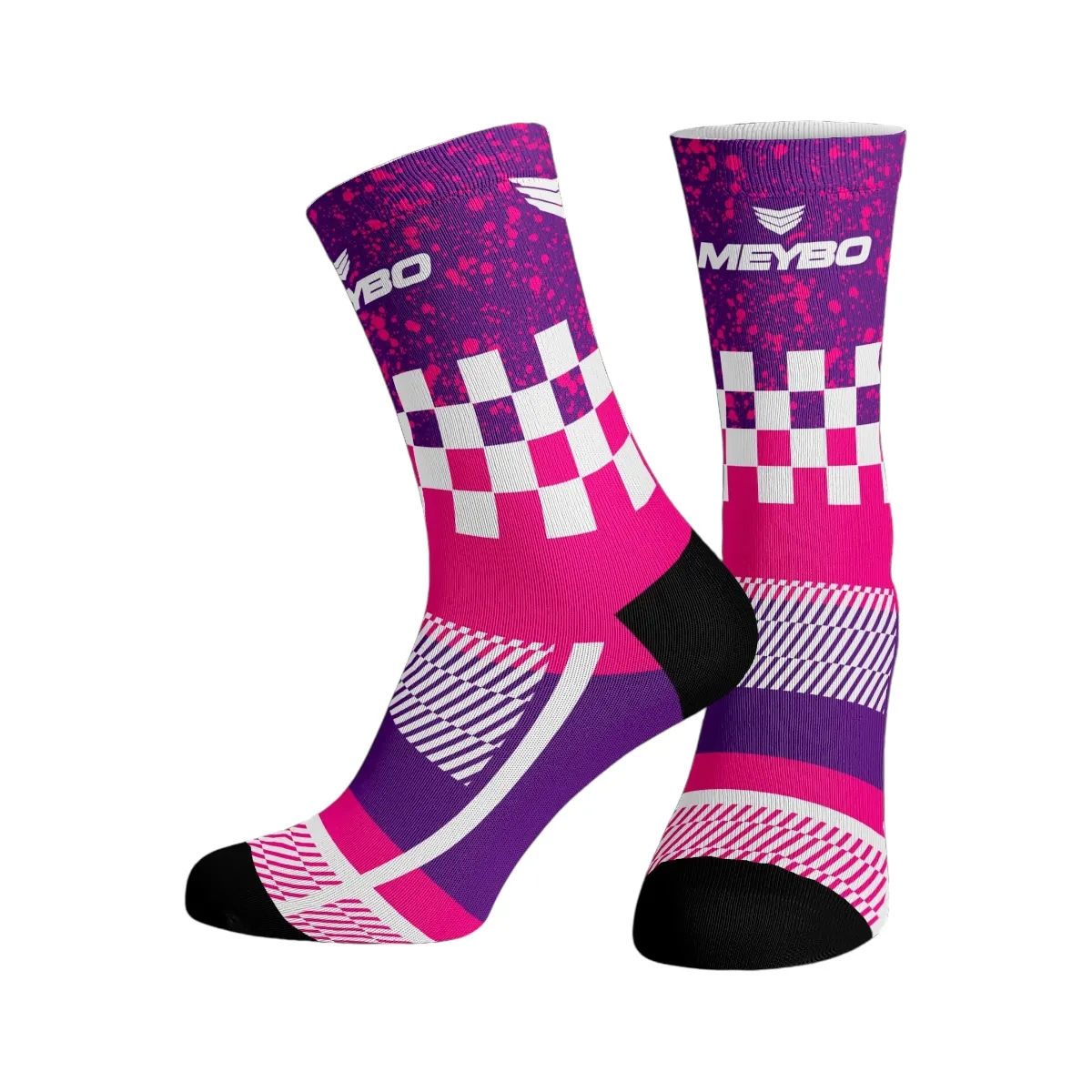 Meybo Ribbed Crew Sock Splash Pink