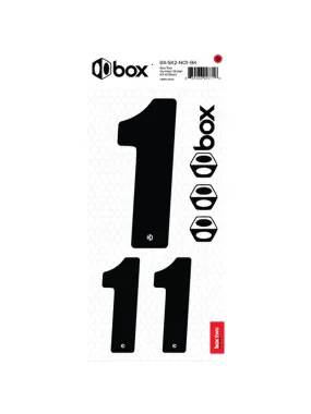 Box Two Number Sticker Kit Black
