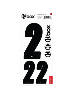 Box Two Number Sticker Kit Black