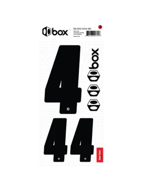 Box Two Number Sticker Kit Black
