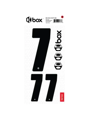 Box Two Number Sticker Kit Black