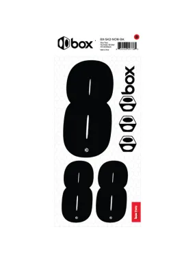 Box Two Number Sticker Kit Black
