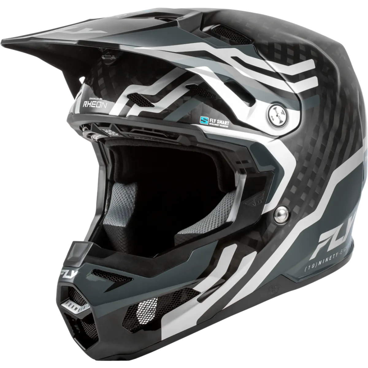 Fly Formula S Carbon Byte Helmet Blackcarbon/Grey/silver