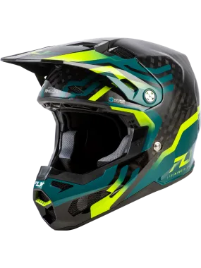 Fly Formula S Carbon Byte Helmet Blackcarbon/Teal/Lime